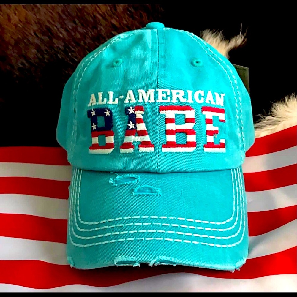 American babe distressed hat